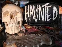 Load image into Gallery viewer, Pre Order Hand Crafted : Small square Haunted Bag Black and Glow in the Dark-6/17