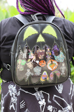 Load image into Gallery viewer, Pumpkin Kult Small Display Backpack -Black and Green Glitter