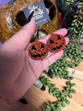 Pumpkin Kult Acrylic Earrings by Vinca USA