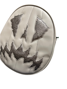 SALE Handcrafted Scaredy Cat Bag: Grey and Granite Grey
