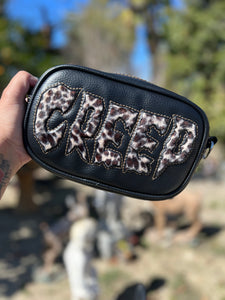 Hand Crafted : small square Bag CREEP Leopard