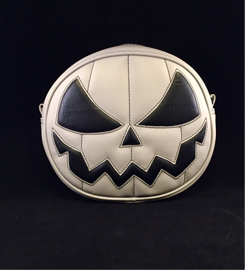 Hand Crafted Mean Face: Grey Gradient and /Black Patent Vinyl