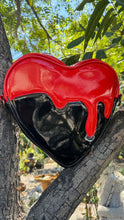 Load image into Gallery viewer, Handcrafted Mad for You Poisonous Heart Bag: Patent Black &amp; Matte Black