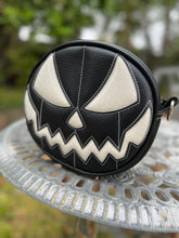 Load image into Gallery viewer, Hand Crafted : SMALL Mean Face Black and White Glitter