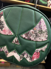 Load image into Gallery viewer, Hand Crafted : Mean Face Green and vintage floral