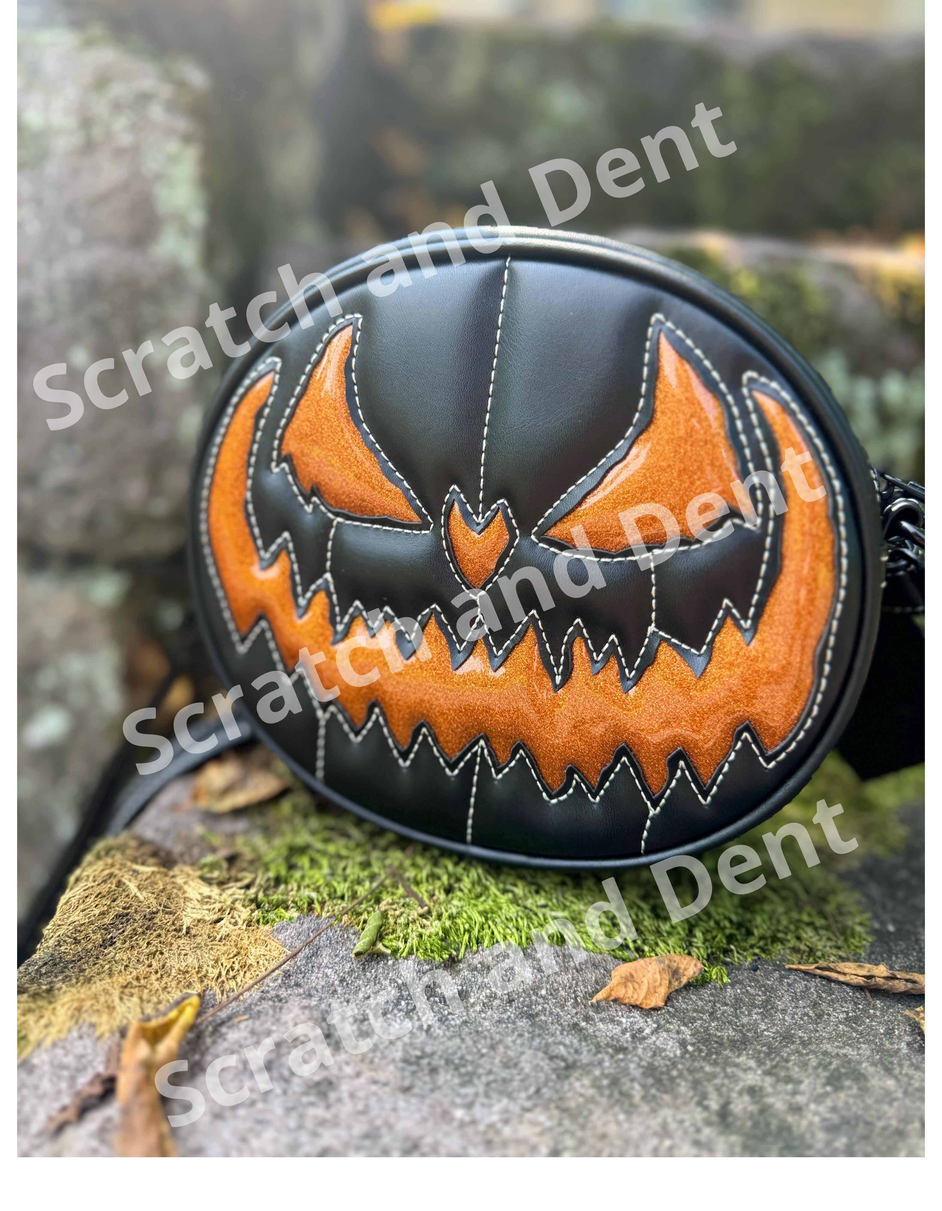 Scratch and Dent Pumpkin Kult : Small Crypt crossbody bag black