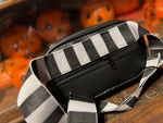 Hand Crafted : Small square Bag Black and Orange