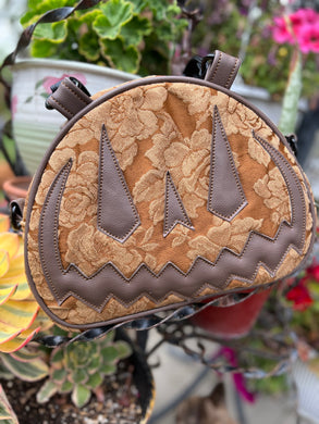 Handcrafted MissChievous Handbag- Floral tapestry