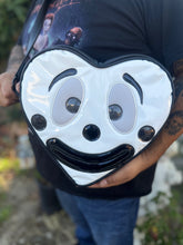 Load image into Gallery viewer, Handcrafted Double sided Clown Heart Bag Black and White- Pre Order