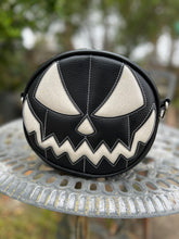Load image into Gallery viewer, Hand Crafted : SMALL Mean Face Black and White Glitter