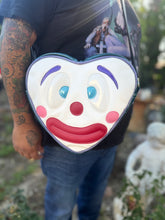 Load image into Gallery viewer, Handcrafted Large Happy Clown Heart Bag Rainbow- Pre Order