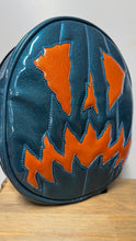Load image into Gallery viewer, Handcrafted - Scaredy Cat teal glitter and Orange Glitter