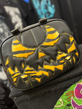 Load image into Gallery viewer, Hand Crafted : Mean Scarface Pumpkin Handbag black and tiger print