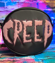 Load image into Gallery viewer, Hand Crafted: CREEP Bag Black and pink Glitter