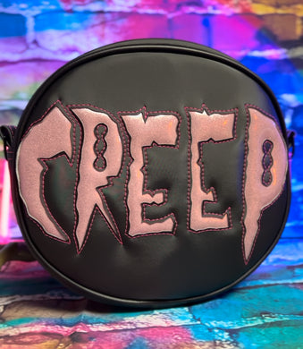Hand Crafted: CREEP Bag Black and pink Glitter
