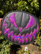 Load image into Gallery viewer, Handcrafted Bad Company Bag: Black and Iridescent Pink Mermaid scales