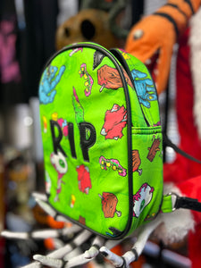 Hand Crafted : Grave Offerings  RIP head stone Bag- Large