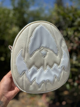 Load image into Gallery viewer, Handcrafted Rotten Egg Oval: white Glitter and patent white