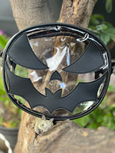 Load image into Gallery viewer, Hand Crafted : Bat Face clear Concert bag with Black vinyl