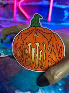 Spooky Pumpkin Vinyl Sticker