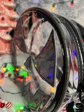Load image into Gallery viewer, Hand Crafted : Mean Face clear Concert bag with dark Grey Glitter face