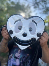 Load image into Gallery viewer, Handcrafted Double sided Clown Heart Bag Black and White- Pre Order