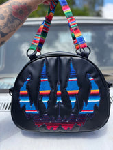 Load image into Gallery viewer, Handcrafted Too Bad Pumpkin bag/ Black and Serape -Handbag/Crossbody Dual