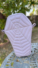 Load image into Gallery viewer, Handcrafted Spiderweb Coffin bag-Lavender