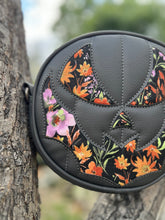 Load image into Gallery viewer, Handcrafted Small Bat mouth Black and Floral fabric face