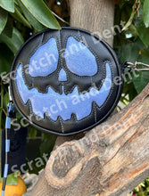 Load image into Gallery viewer, Scratch and Dent Pumpkin Kult: Bad Baby- Black and Periwinkle Blue Pumpkin Bag