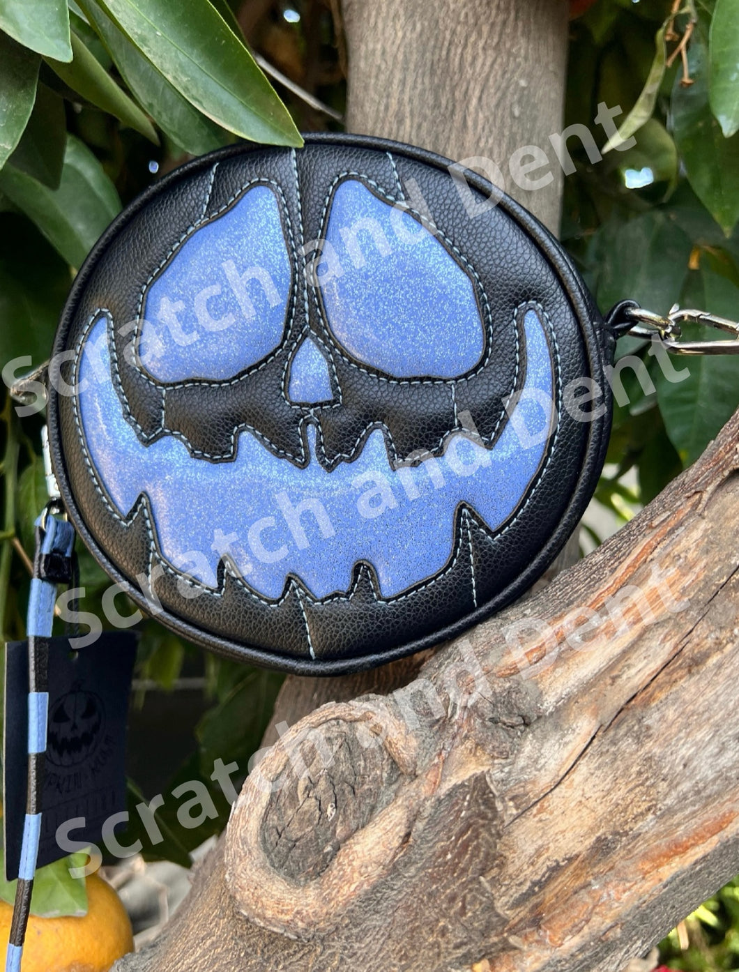 Scratch and Dent Pumpkin Kult: Bad Baby- Black and Periwinkle Blue Pumpkin Bag