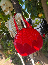 Load image into Gallery viewer, Handcrafted Large Crimson Web Dual Handbag