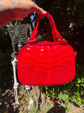 Load image into Gallery viewer, Handcrafted Mini Crimson Web handbag