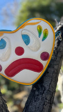 Load image into Gallery viewer, Pre order Hand Crafted: Sad Clown Heart blue glitter