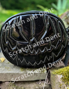 Scratch and Dent Pumpkin Kult : Large Crypt dual bag Black Glitter and Patent black Final Sale