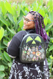 Pumpkin Kult Small Display Backpack -Black and Green Glitter