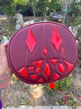 Load image into Gallery viewer, Handcrafted: BOO! Face - Wine Body and Red Glitter "BOO" Face