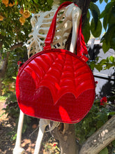 Load image into Gallery viewer, Handcrafted Large Crimson Web Dual Handbag