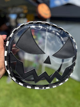 Load image into Gallery viewer, Hand Crafted : Mean Face clear Concert bag with Checkered piping