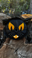 Load image into Gallery viewer, Hand Crafted : Black and yellow kitty Bag