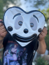 Load image into Gallery viewer, Handcrafted Double sided Clown Heart Bag Black and White- Pre Order