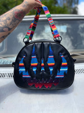 Load image into Gallery viewer, Handcrafted Too Bad Pumpkin bag/ Black and Serape -Handbag/Crossbody Dual