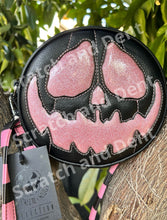Load image into Gallery viewer, Scratch and Dent Pumpkin Kult: Bad Baby- Black and Pink Glitter Pumpkin Bag