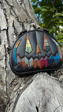 Load image into Gallery viewer, Handcrafted MissChievous Handbag- Black and Flannel Print