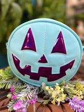 Load image into Gallery viewer, Black Friday Sale Handcrafted Small Happy face Robbins egg blue and glitter purple