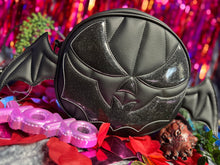 Load image into Gallery viewer, Hand Crafted : Bat Mouth/ Black and Black Glitter with Wings