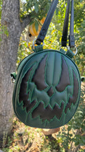 Load image into Gallery viewer, Hand Crafted : The Jackal Pumpkin bag Green and Black