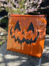 Load image into Gallery viewer, Hand Crafted La Araña Orange Glitter crossbody bag