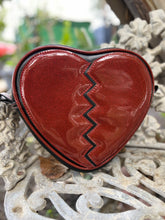 Load image into Gallery viewer, Handcrafted Small Broken Heart-Red Glitter and Black.