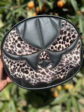 Load image into Gallery viewer, Hand Crafted Bat Mouth: Black and Leopard print
